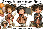 Whimsical Graduation Children Clipar, an Illustration by OK Design (Thumbnail 1 of 6)