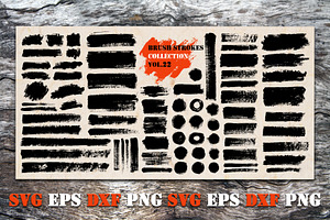 Brush Strokes Vector Collection V.22, an Object Graphic by Amovitania