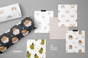 Baby dinosaur clipart & patterns, an Animal Illustration by tatiletters (Thumbnail 5 of 10)