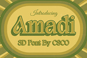 Amadi 3D, a Serif Font by Craft Supply Co. (Thumbnail 1 of 8)