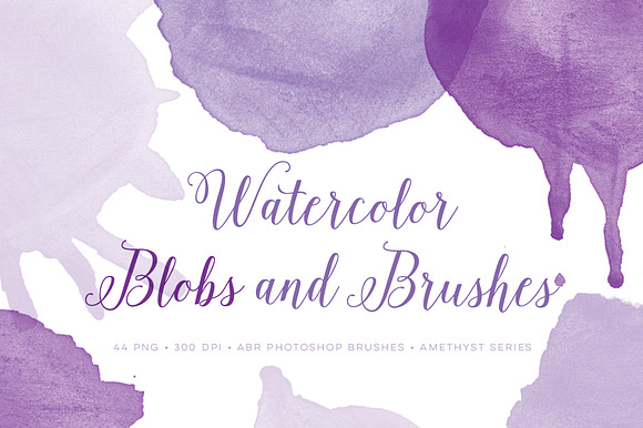 Watercolor Round Drips PS Brushes preview 5