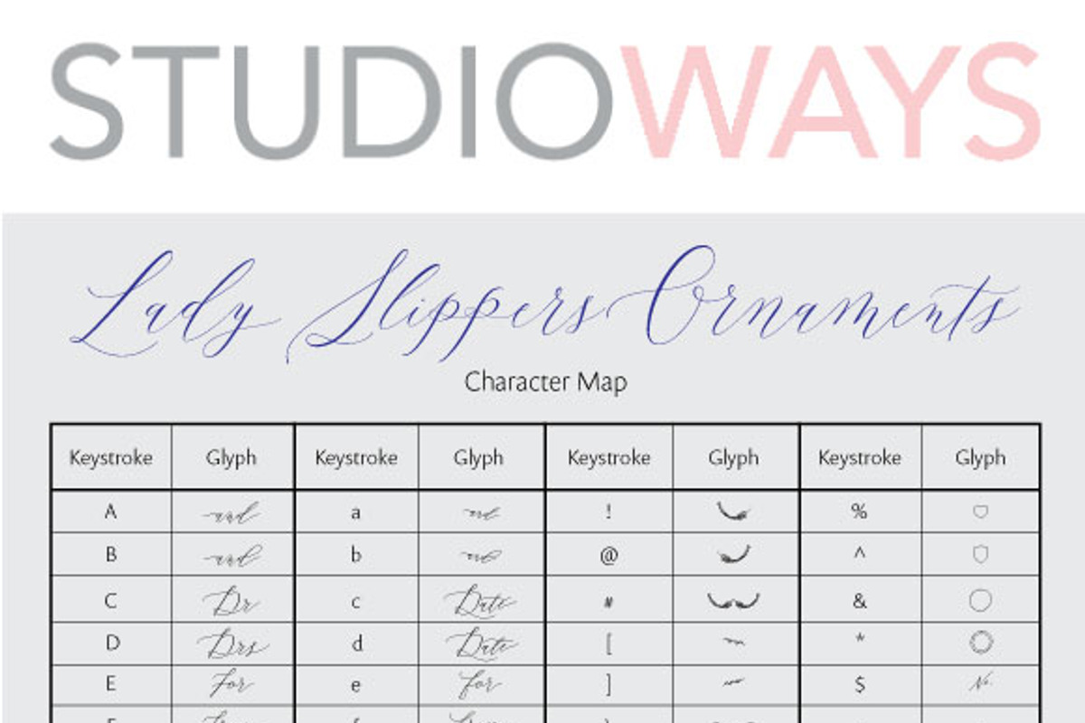 Lady Slippers Basic 4 Pak, a Script Font by STUDIOWAYS (Photo 11 of 11)