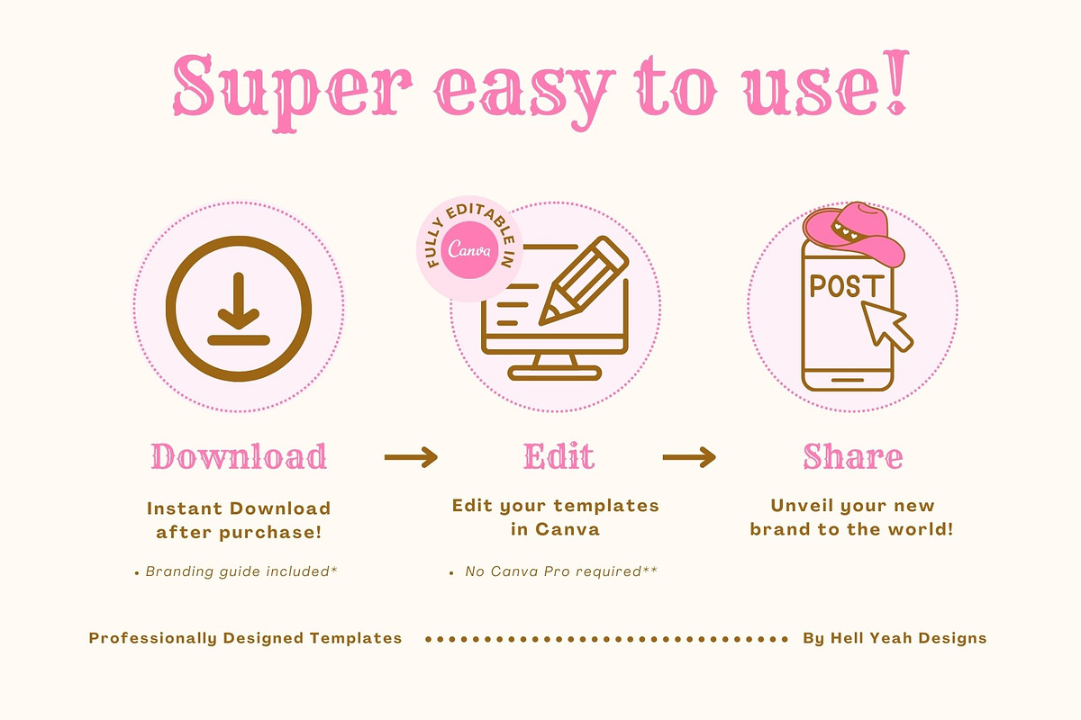 Blush Rodeo Logo Branding Kit preview 2