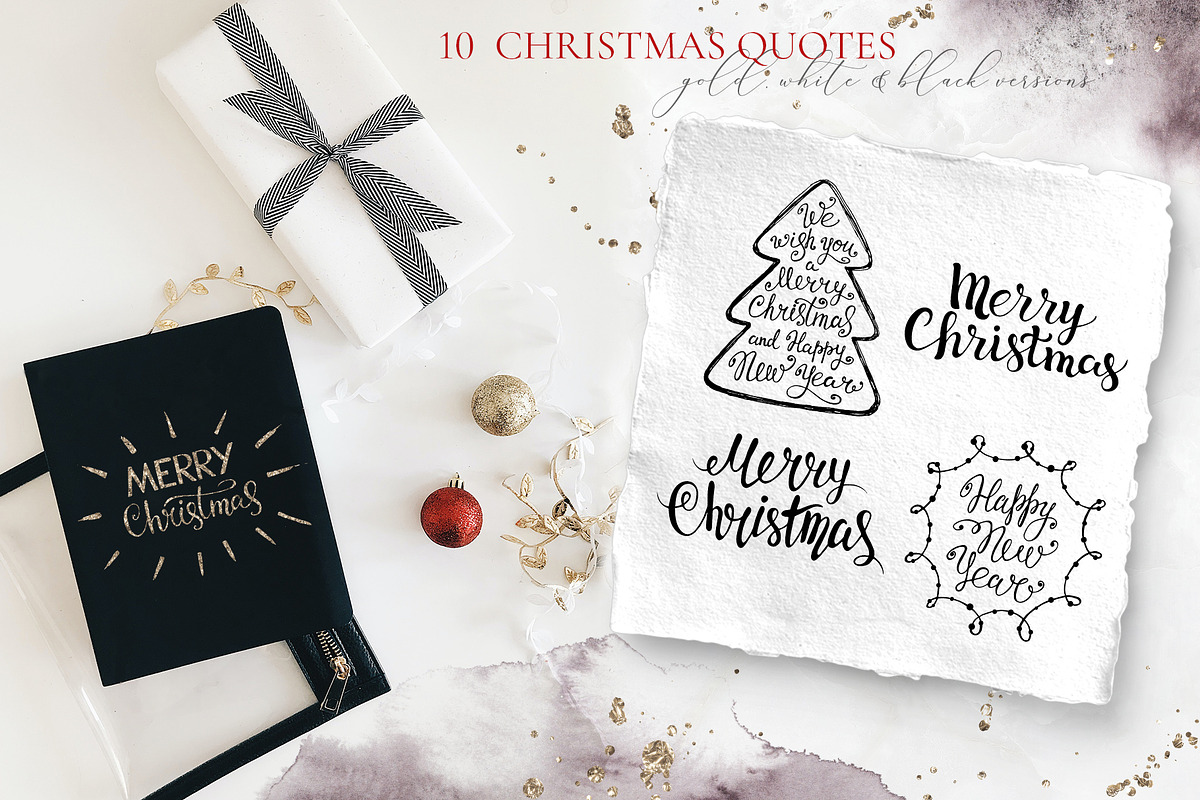 Merry Christmas watercolor set, a Decorative Illustration by MiraEl Art (Photo 7 of 9)