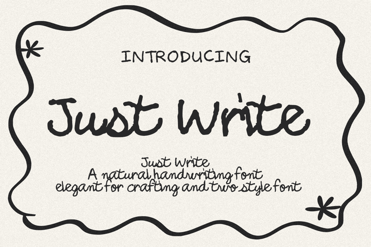 Just Write – Natural Handwriting, a Handwritten Font by cocodesign (Photo 1 of 8)