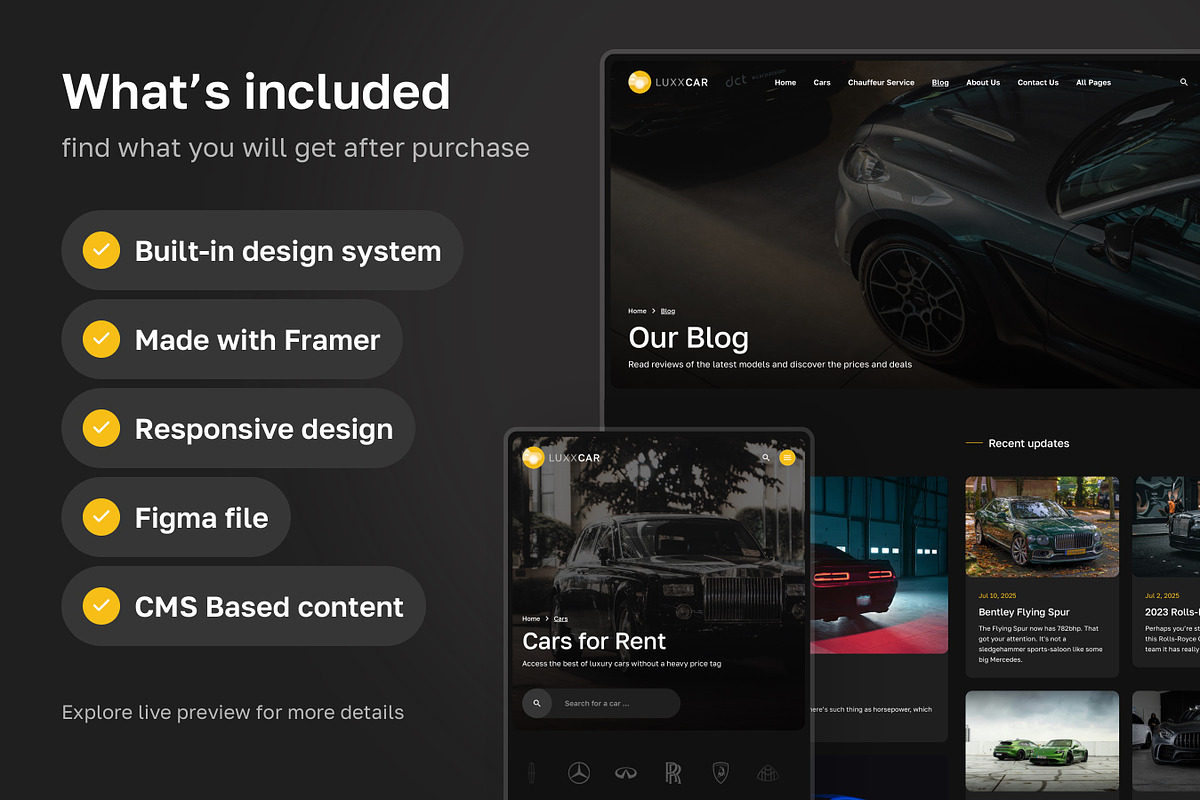 LuxxCar - Framer car rental template, a Landing Page Template by WhiteUI.Store (Photo 7 of 7)