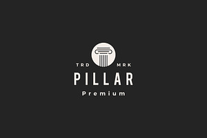 Pillar Law Hipster Vintage Logo