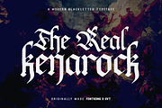 TheReal Kenarock-Modern Blackletter, a Blackletter Font by overlaytemplates (Thumbnail 1 of 5)