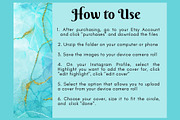 Mystical Turquoise Instagram Covers, a Marketing Template by CopertiniStudio (Thumbnail 3 of 3)