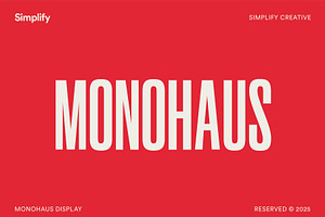 Monohaus - Tall Display Font