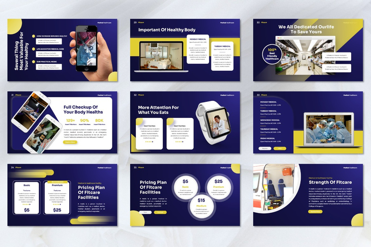 Fitcare - Medical Powerpoint, a Presentation Template by Dhabee (Photo 8 of 8)