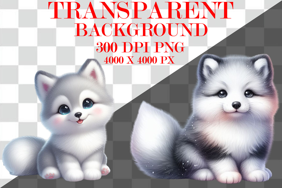 Adorable Arctic Fox Clipart, an Animal Illustration by Craft Nest (Photo 3 of 5)