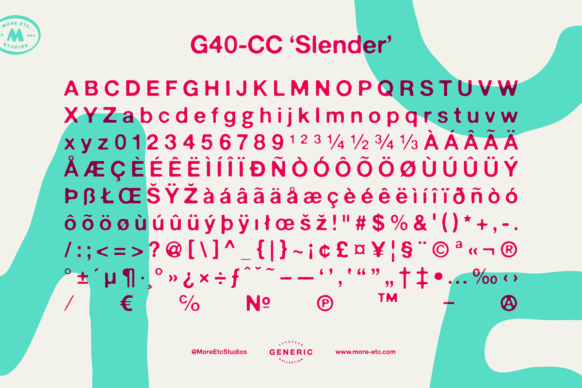 Generic – Coarse Copy (3 Fonts), a Sans Serif Font by More Etc. Studios (Photo 7 of 9)