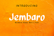 Jembaro Sans Serif Font, a Sans Serif Font by Gumrega Studio (Thumbnail 1 of 6)