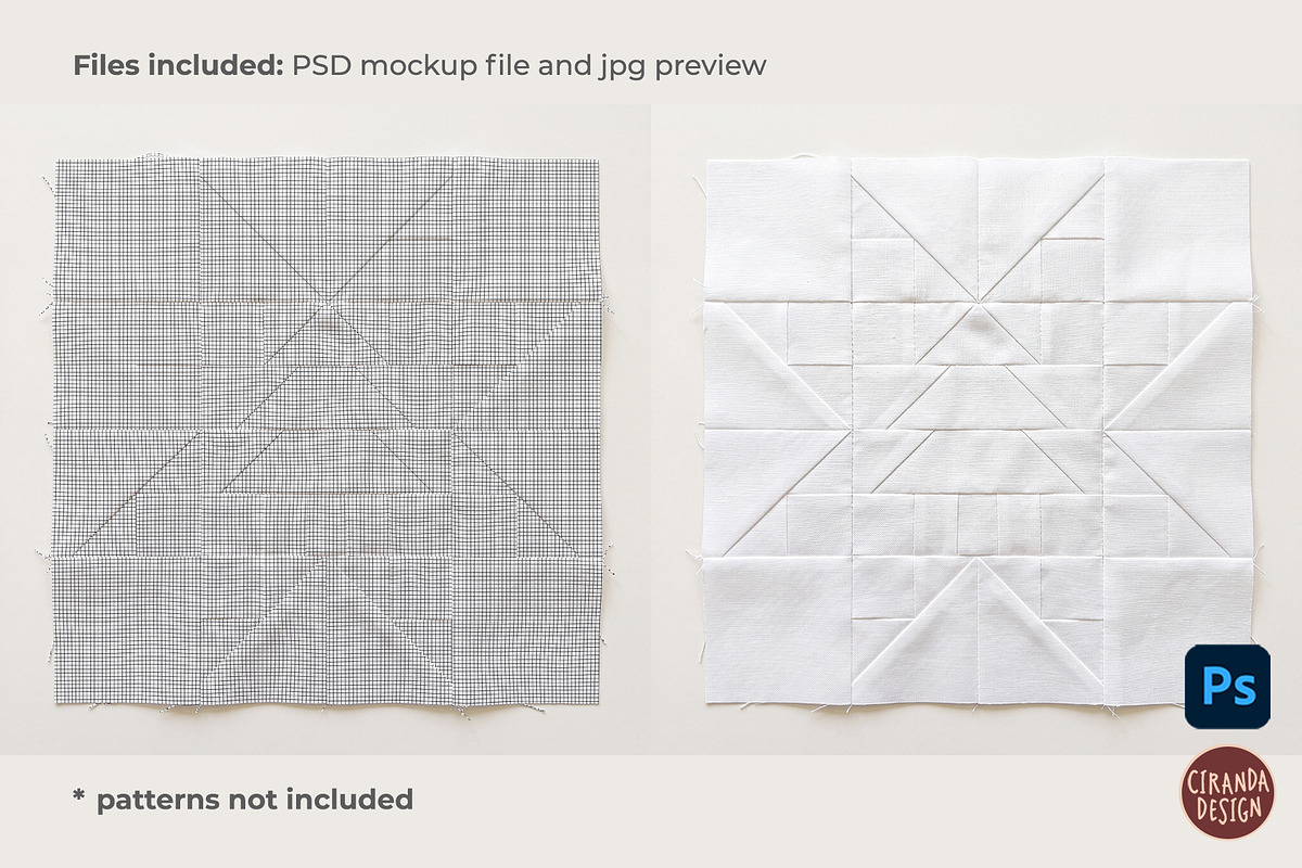 Christmas Tree Quilt Block Mockup, a Household Mockup by Ciranda Design (Photo 9 of 10)