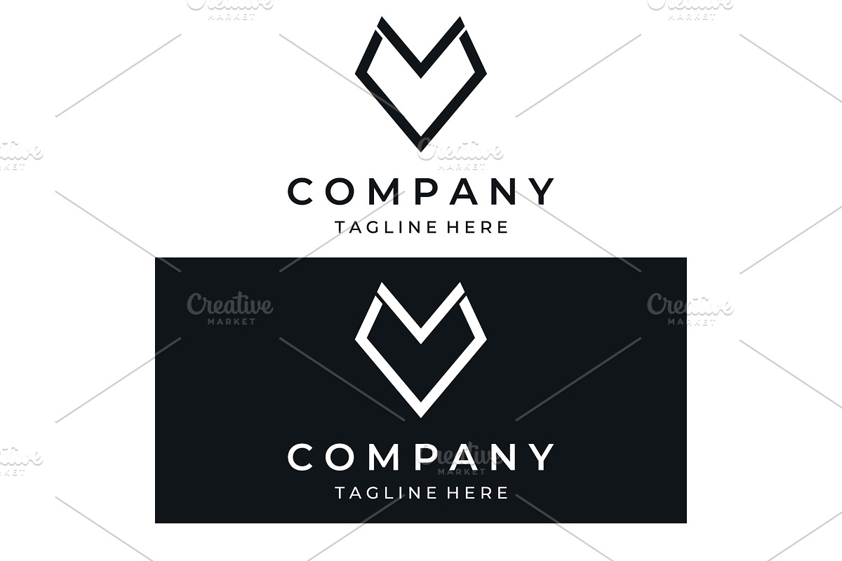 initial logo minimalist letter M, a Branding & Logo Template by LOGOCREATIVE