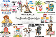 Funny Farm Animal Quotes Clipart, an Illustration by DreamArtGraphic (Thumbnail 1 of 3)