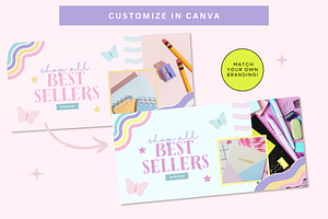 Pastel Shopify Website Banners