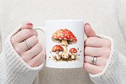 Watercolor Mushroom Clipart, an Illustration by designcity5 (Thumbnail 4 of 5)