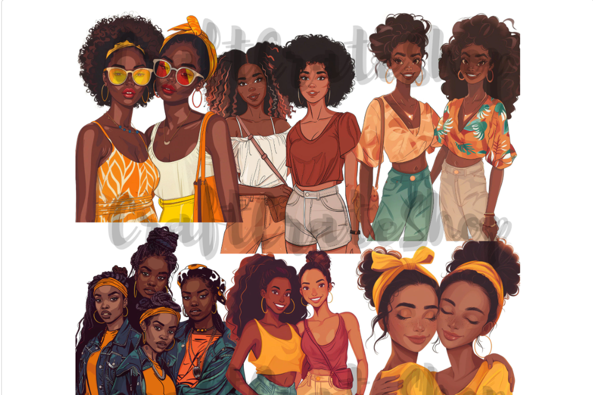 Sisterhood Clipart, an Illustration by CraftCrateShop (Photo 7 of 7)