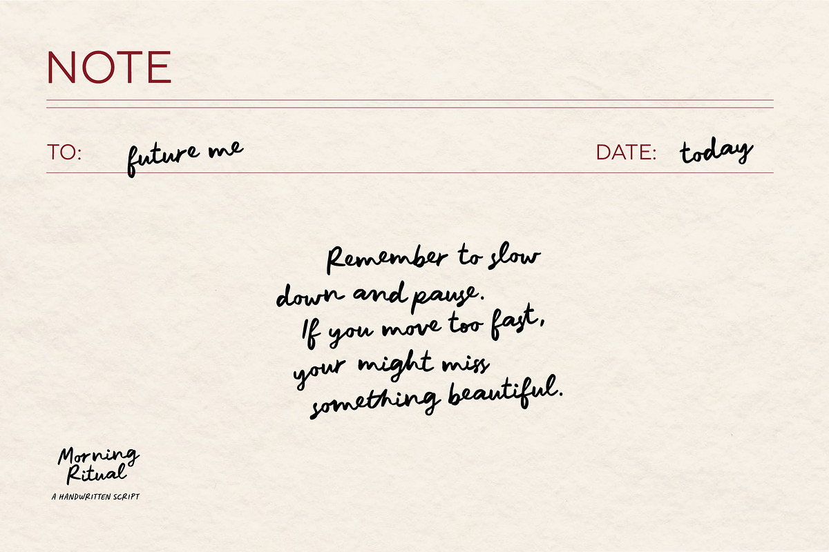 Morning Ritual | Script font, a Script Font by AngelinaKovel (Photo 11 of 12)