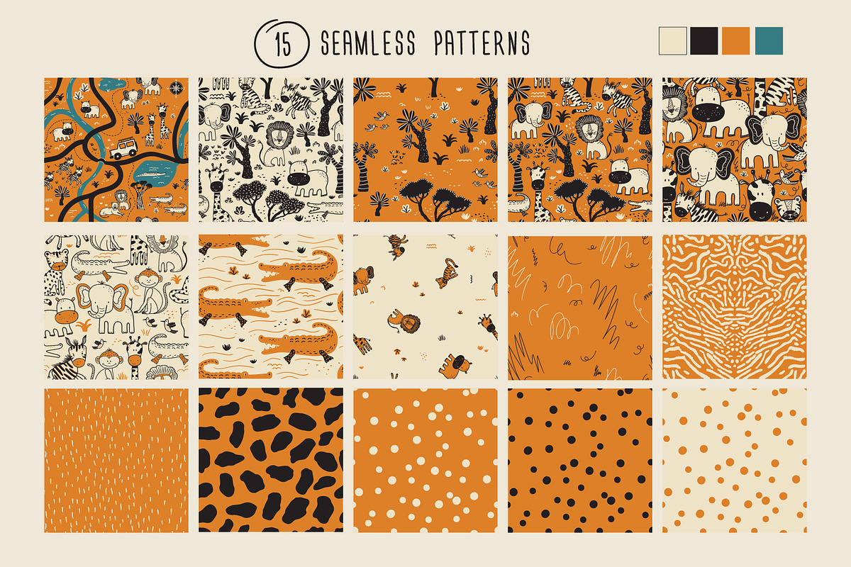My Beautiful Savanna, a Pattern Graphic by Zim Varezhkin (Photo 2 of 11)