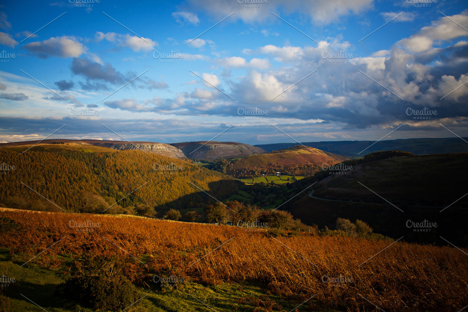 Green Hills And Blue Sky