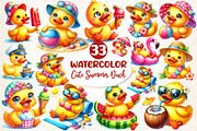 Cute Summer Rubber Duck Clipart, an Illustration by Dream Creation (Thumbnail 1 of 4)