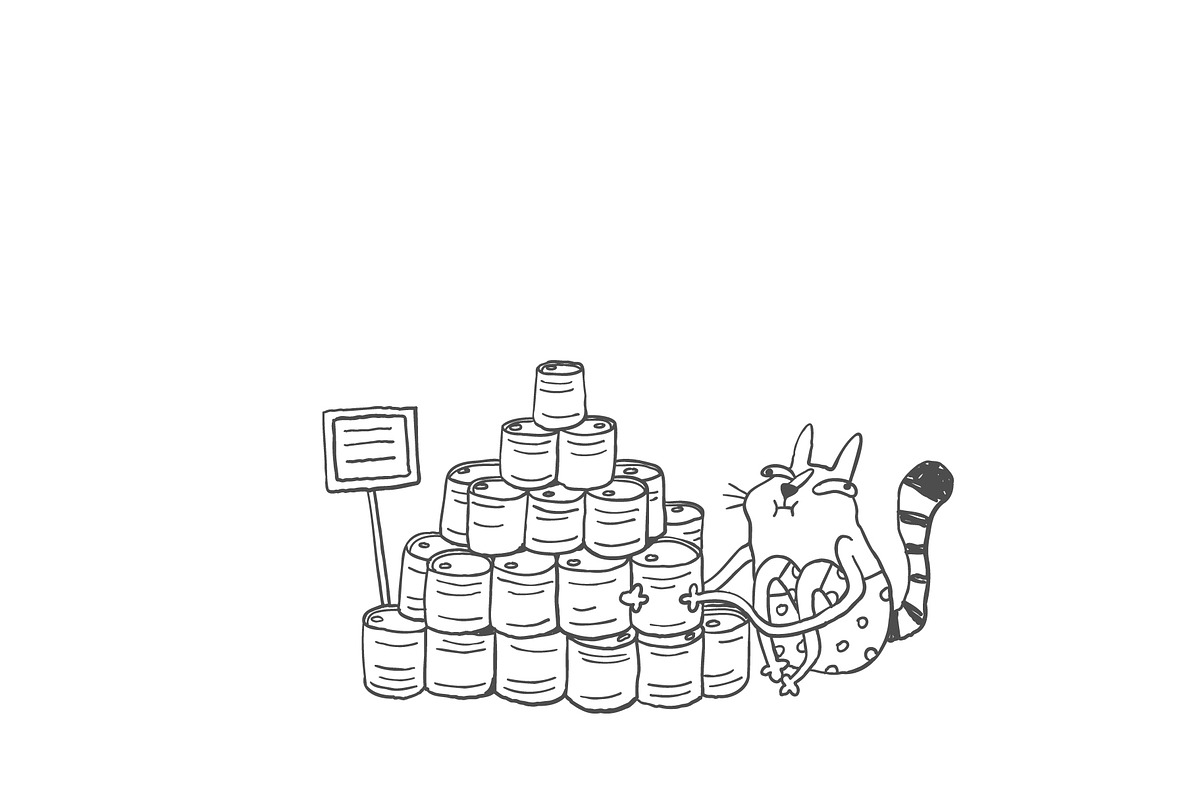 Sarcastic Shopping Cats Clipart, an Illustration by Anastasiya Klempach (Photo 6 of 7)