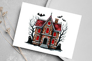 Watercolor Goth Christmas Clipart, an Illustration by Canvas Craft (Thumbnail 7 of 8)