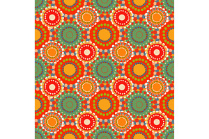 Seamless vintage retro pattern orange textile