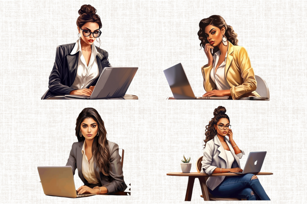 Business Woman with Laptop PNG, a Person Illustration by Mash Mash Stickers (Photo 3 of 9)
