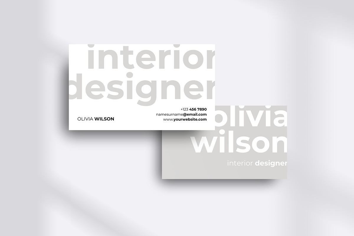 Interior Designer Business Card, a Business Card Template by yesitisprintable (Photo 2 of 5)