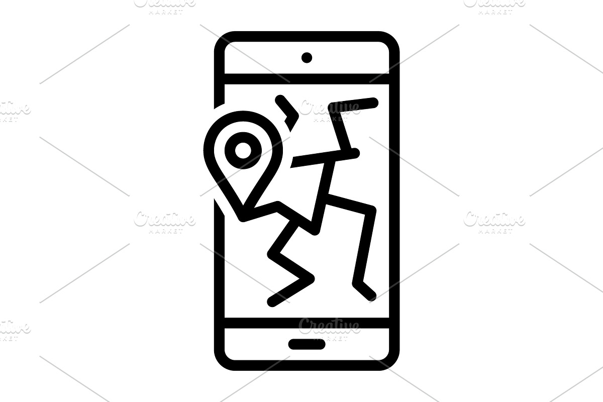 Gps location black icon, an Outline Icon by Creative priyanka