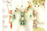 Cartoon watercolor animals, an Animal Illustration by IvanFet (Thumbnail 2 of 2)