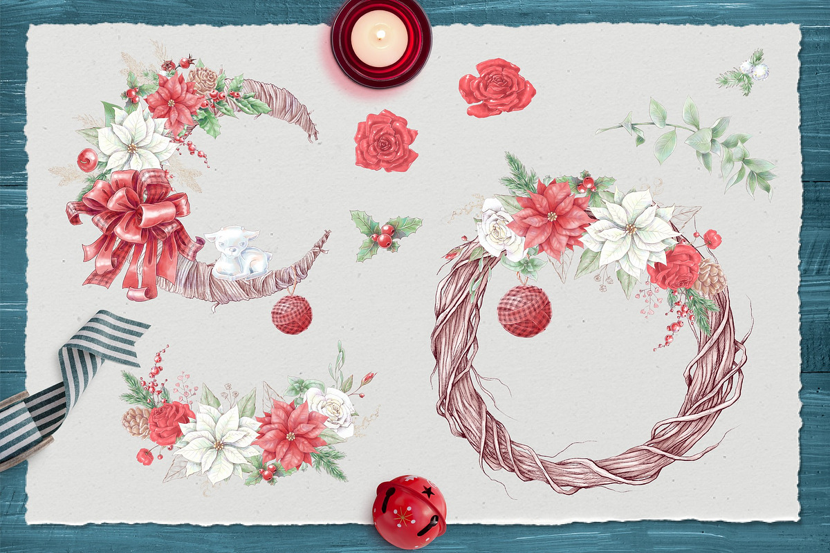 Christmas gnomes, a Decorative Illustration by Yuliya Art (Photo 4 of 6)
