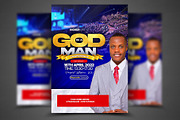God in a Man Church Flyer Template, a Social Media Template by church flyer templates (Thumbnail 1 of 8)