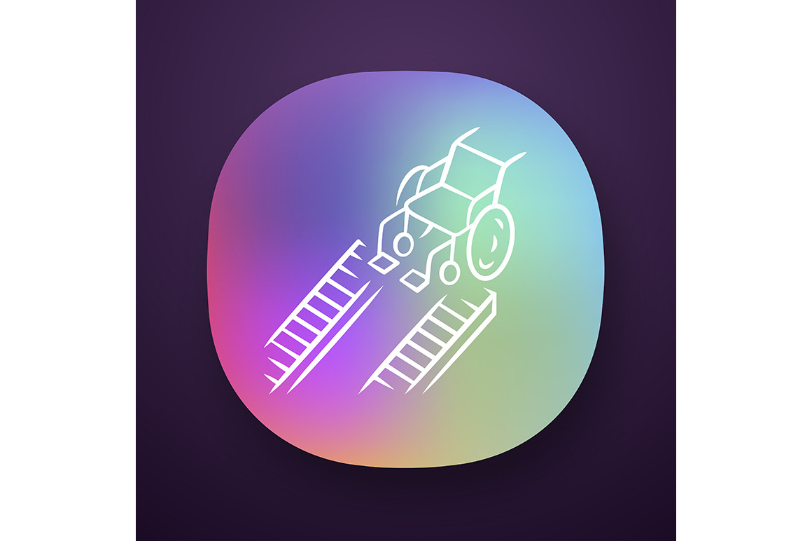 Wheelchair ramp app icon, an Outline Icon by bsd studio