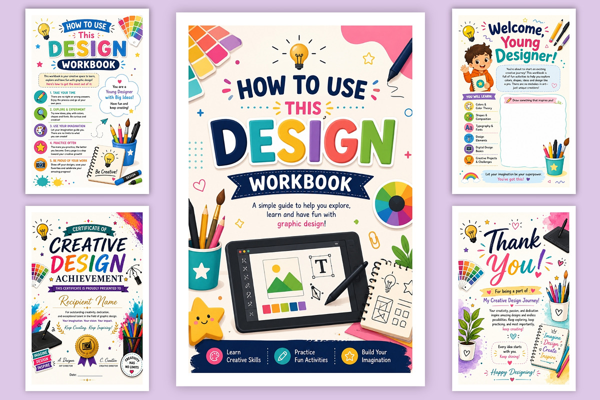 How to Use This Design Workbook, a Stationery Template by Designmela01 (Photo 6 of 6)
