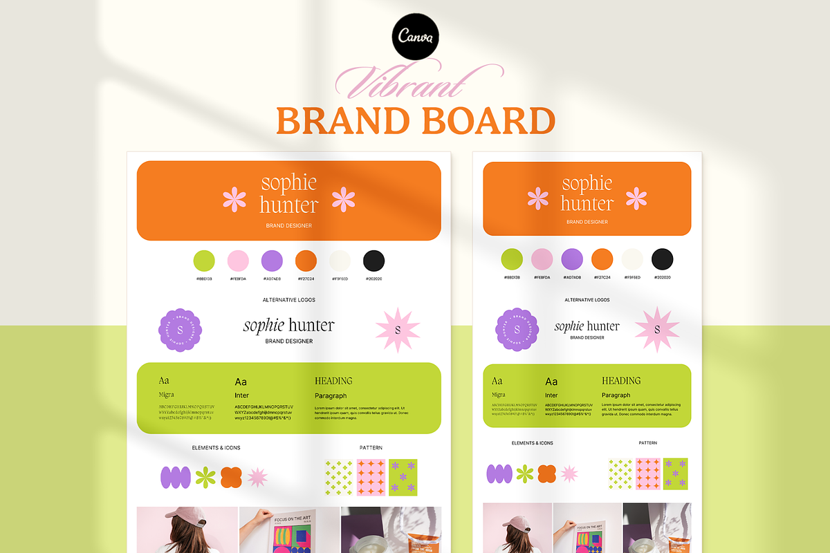 Vibrant Brand Board, a Branding & Logo Template by Creatif Foundry (Photo 1 of 6)