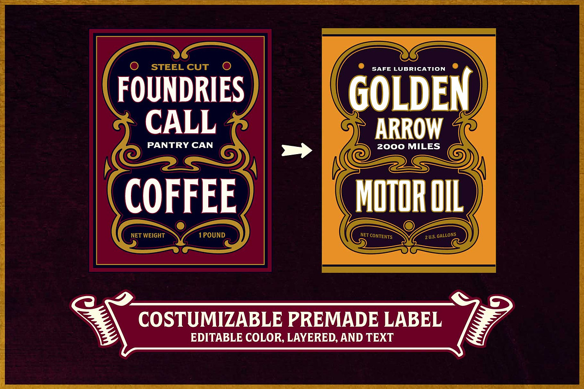 Old Fashioned Label Collections Vol., a Branding & Logo Template by Goodwheel Studio (Photo 4 of 8)