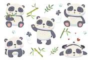 Cartoon panda set, an Animal Illustration by SunnyWS (Thumbnail 4 of 10)