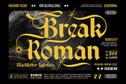 Break Roman Typeface, a Blackletter Font by alit design (Thumbnail 1 of 17)