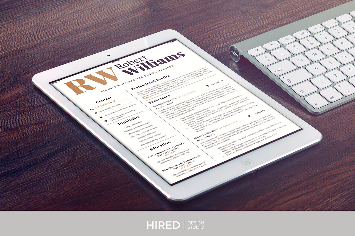 Accountant Sales Resume Cover Letter, a Resume Template by HIRED Design Studio (Photo 5 of 10)
