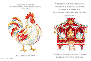 Christmas Chicken Coop Clipart, an Animal Illustration by Markicha Art (Thumbnail 2 of 5)
