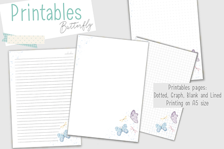 Butterfly - A5 files Printable