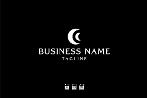 Minimalist Crescent CC Monogram Logo