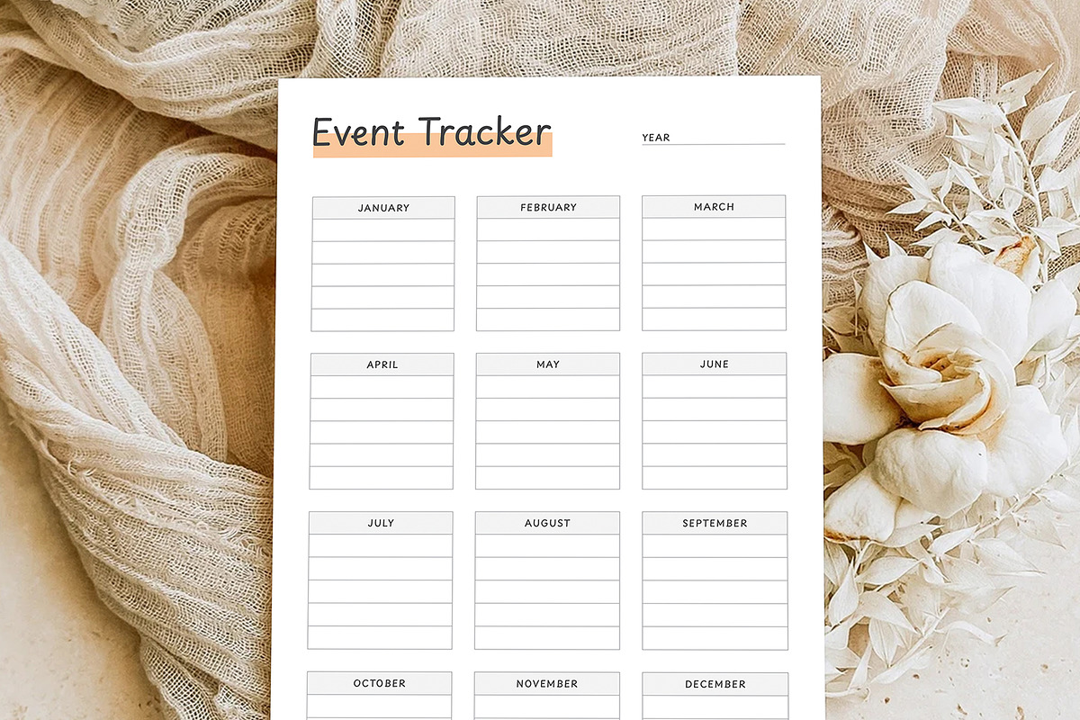 Event Tracker, a Stationery Template by DesignDevisers (Photo 5 of 10)
