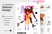 Nike E-commerce Landing Page, a Websites & App Template by sajon.co (Thumbnail 1 of 2)