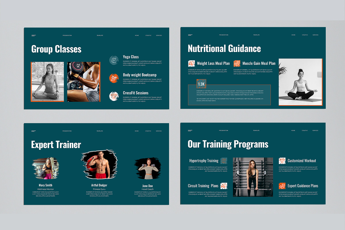Gym Bodybuilder Presentation, a Presentation Template by MightyDesign (Photo 4 of 8)